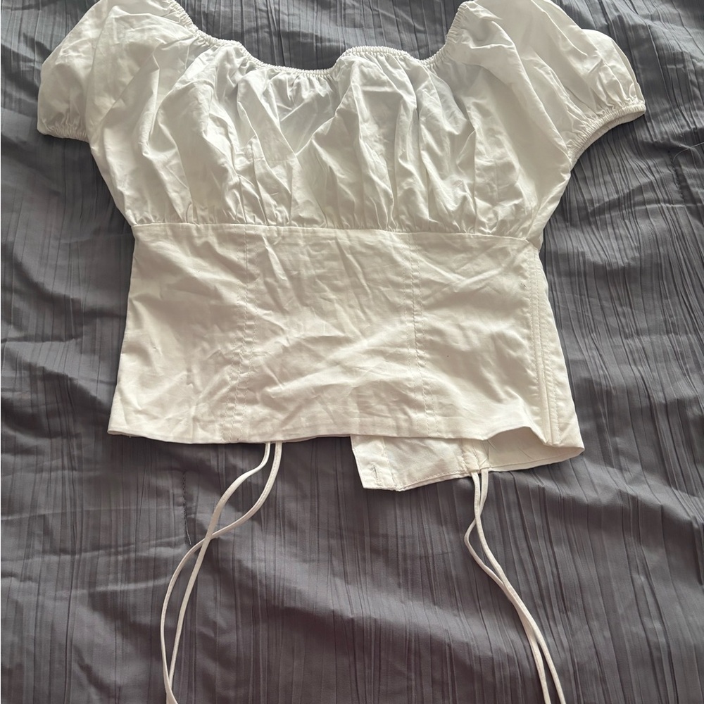 Commense Cream Puff Sleeve Blouse